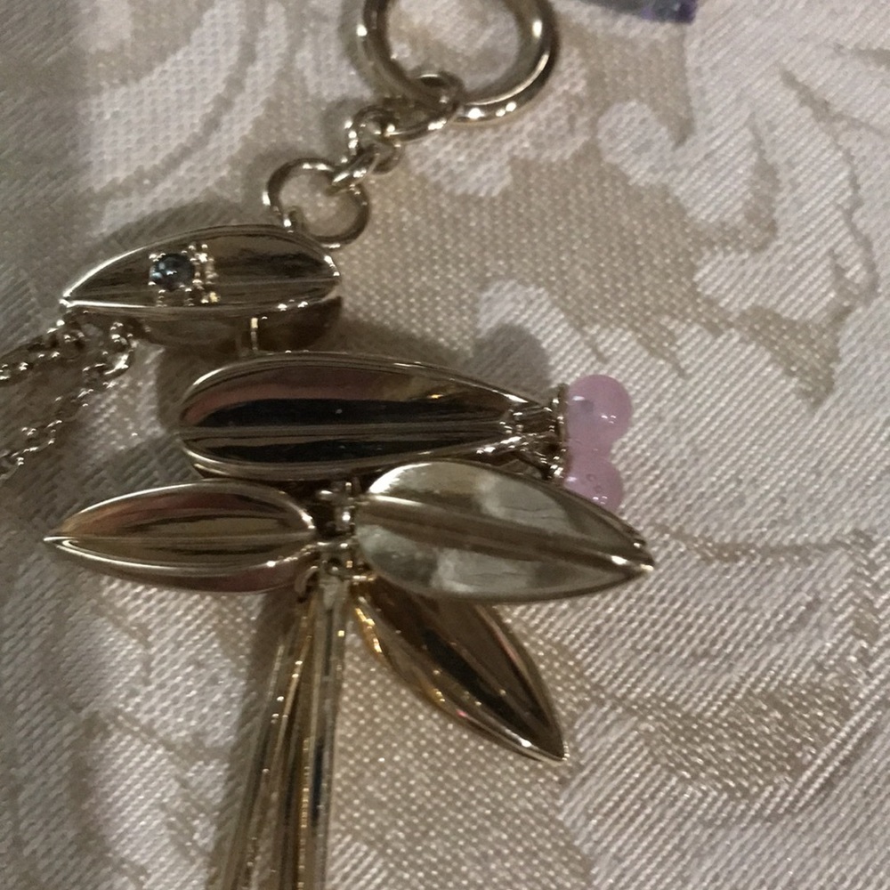Large Christian Dior Crystal Pink & Black Stone Pendant - Picture 5 of 12